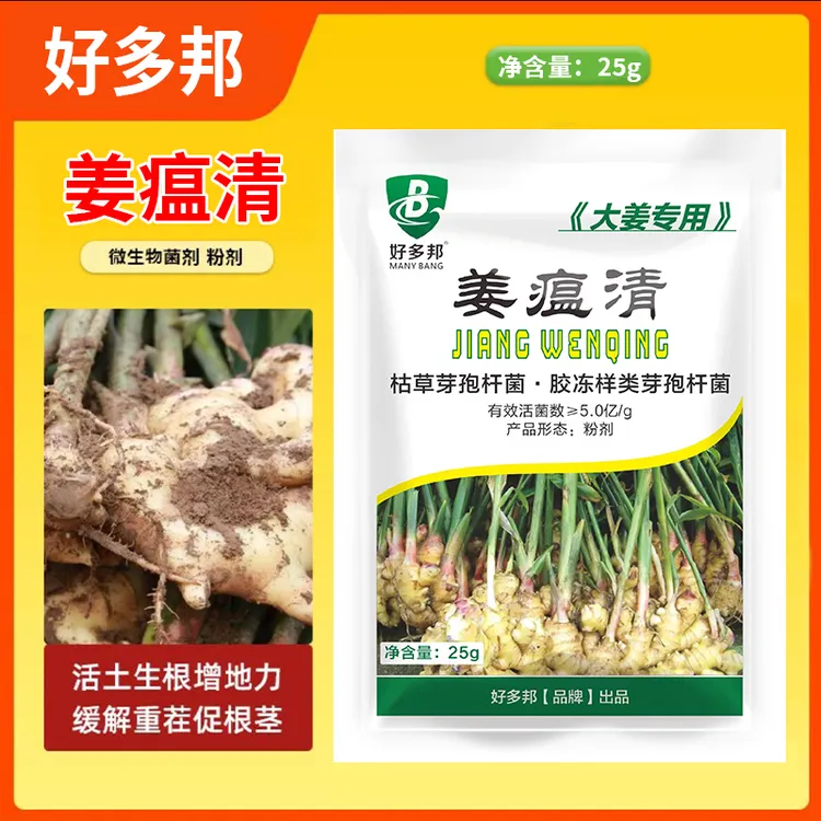 姜瘟净姜瘟专用姜瘟清生姜大姜黄姜干尖黄叶烂脖子茎基腐菌剂肥料