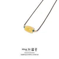 【铭舍 桶珠浓花】天然俄料蜜蜡桶珠吊坠珠宝玉石定制-11.8