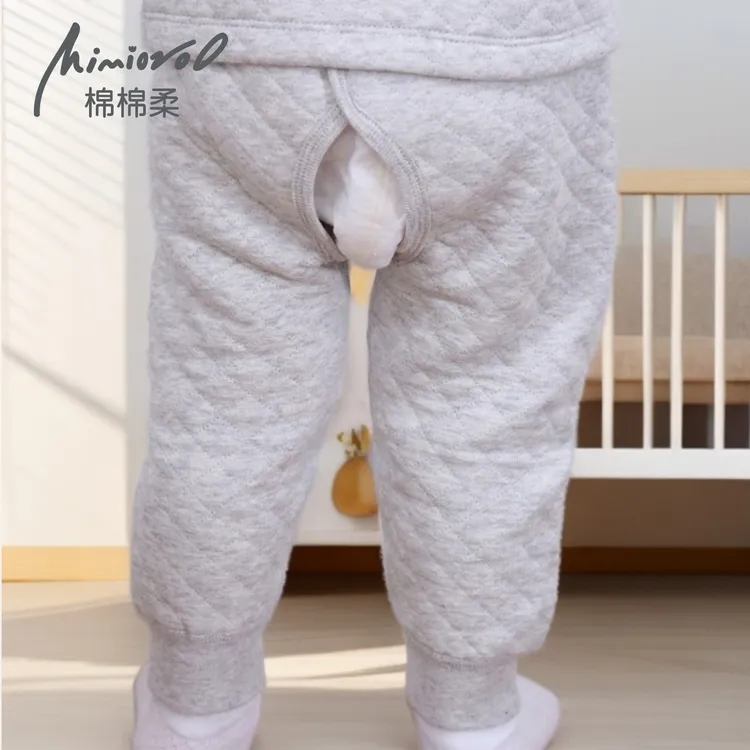 宝宝加绒开裆裤冬季婴儿保暖裤幼儿秋冬款加厚秋裤保暖男童女长裤