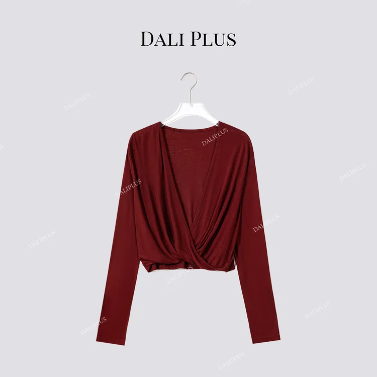 DALI PLUS“扭结面膜防晒罩衫”39莱赛尔9蚕丝轻薄针织-D5CH4218