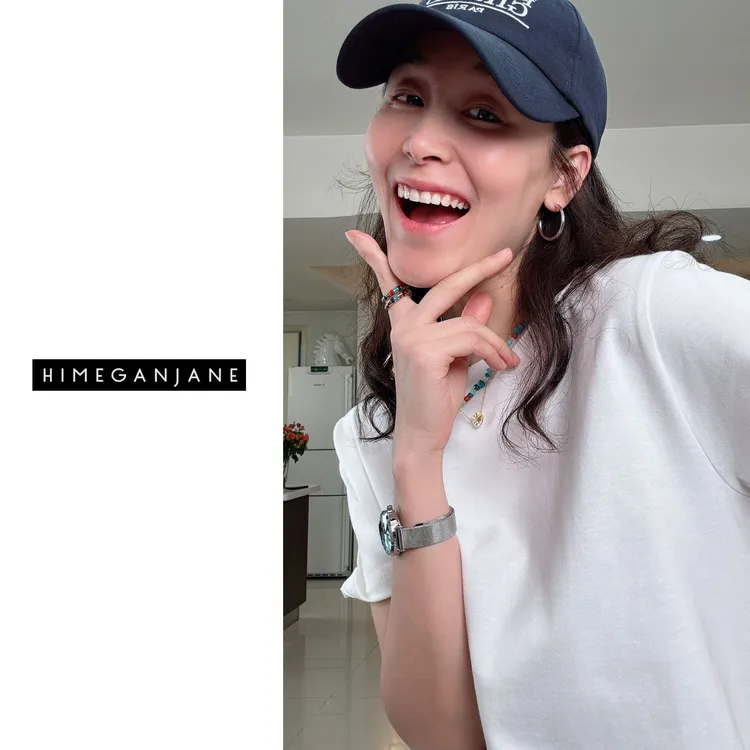 HIMEGANJANE 双纱精梳纯棉净版T 男女同款百搭圆领短袖T恤 62401