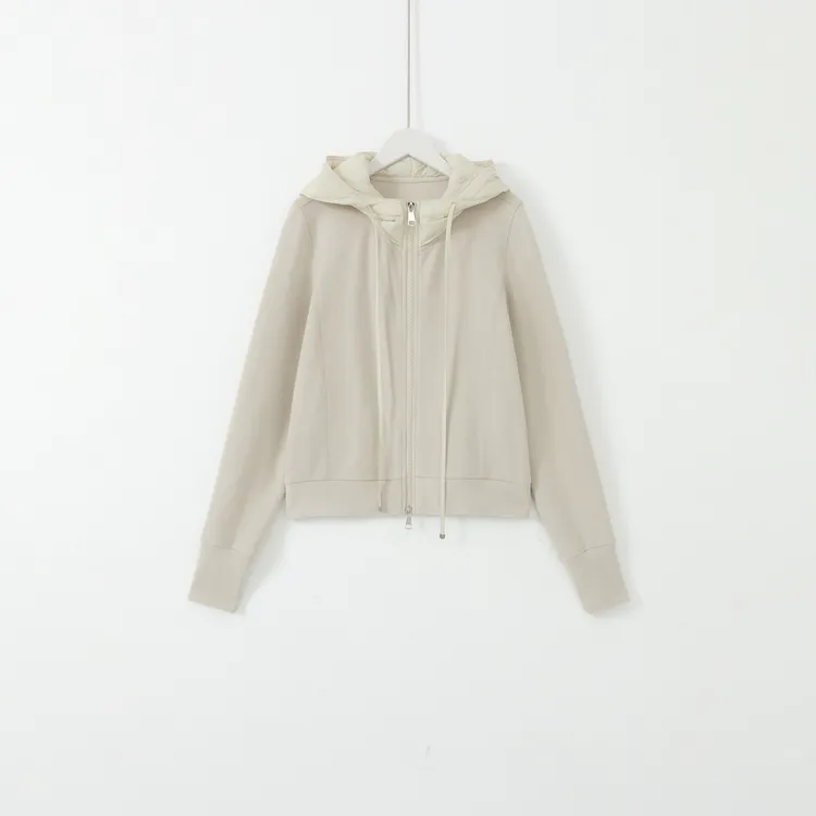 几里与麻 双拉链保暖加绒连帽卫衣 衣长53 胸围94 2121641