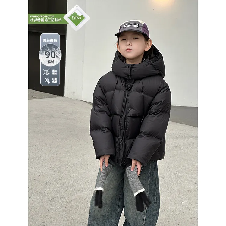 【现货】儿童冬季外套男童羽绒服中大童冬款长袖2025新款韩版保暖