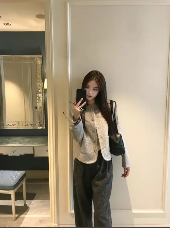 尹千金J【轻奢老钱】秋冬通勤古早慵懒风垂感百搭西裤K240644