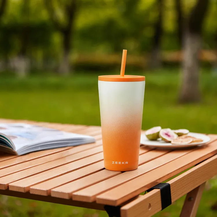 极氪极光幻影保温杯车载便携带盖吸管多用大容量保温杯