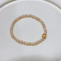 淡水珍珠稀有色手链 4-5mm S925银 ZQ0055