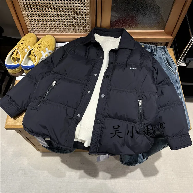 吴小越w1717男童轻薄90羽绒服冬季炸街洋气韩系儿童白鸭绒外套