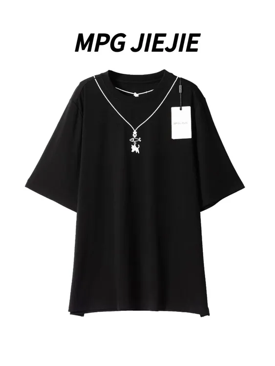 MPG JIEJIE【如鱼得水】25夏季薄款动物刺绣大版T恤