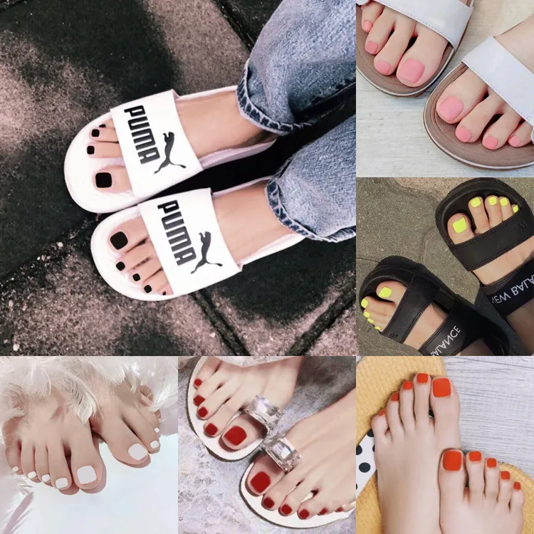 假指甲穿戴甲甲片哑光纯色美甲可拆卸手工24片穿戴甲手工穿戴甲