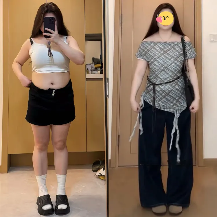 大码韩系复古不规则飘带格纹斜肩短袖t恤女夏季新款胖mm辣妹上衣