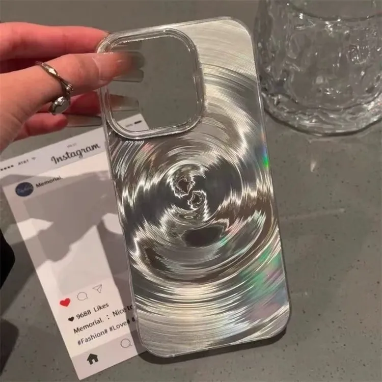 ins风旋涡纹适用苹果/华为/OPPO/荣耀VIVO小米15全包防摔手机壳