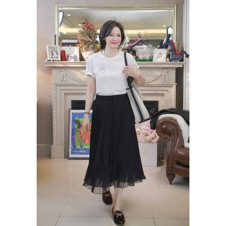 我是摩羯 双向奔赴 新麻雪花棉双爱心刺绣夏圆领短袖T恤上衣