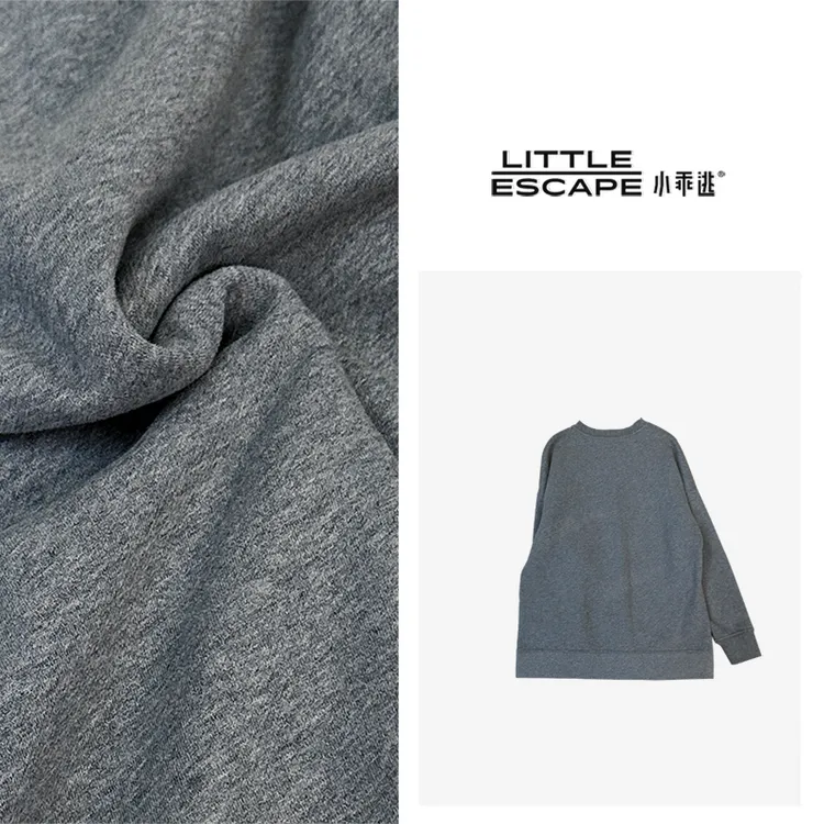 小乖逃X灰色卫衣冬季TB上衣休闲加绒加厚秋冬四条圆领百搭6035