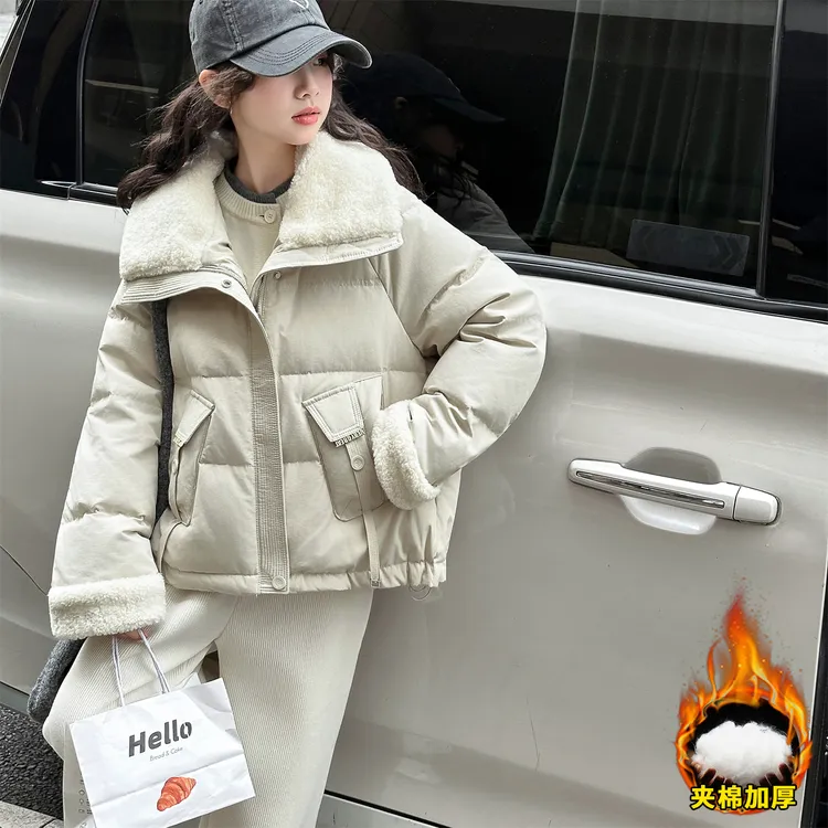 女童冬季加厚休闲棉袄6-12岁女孩洋气毛毛领棉衣中大童高端棉衣潮