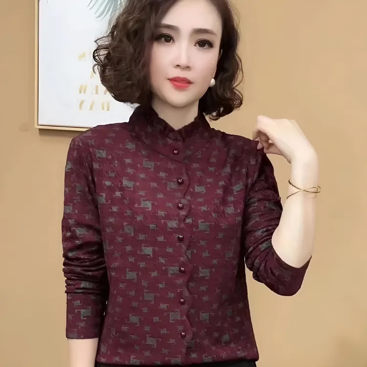 老钱风加绒加厚松弛感女装贵气新款打底衫打底衫女款爆款2025新款