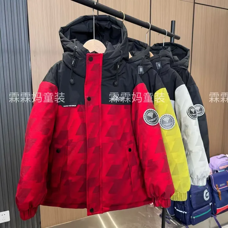 8806男童棉服秋冬工装棒球棉服2025新款儿童男孩加厚棉衣