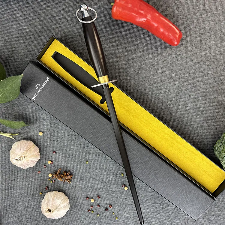 屠夫专用磨刀棒高速粉末钢超细纹商用屠宰场卖肉高硬度杠刀磨刀棍