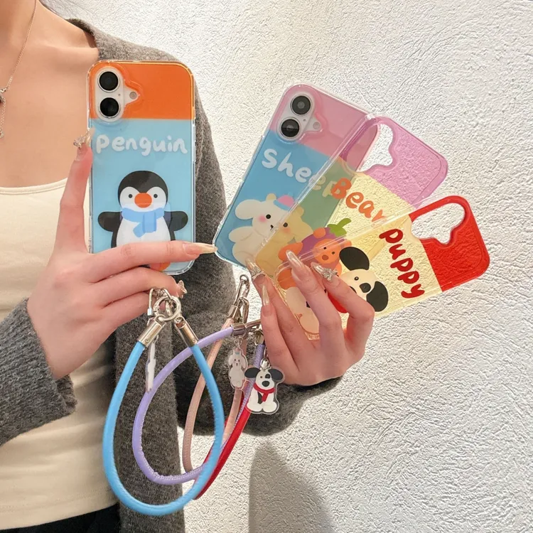 企鹅小羊适用iphone16promax手机壳新款13创意15pro时尚15苹果14