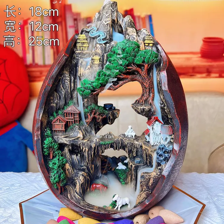 【宇宙】【幽幽南山】双面大款精美倒流香炉倒流香薰摆件