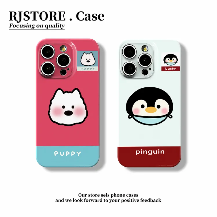 奥菲顿可爱西高地企鹅适用iphone16菲林手机壳华为vivo小米15oppo