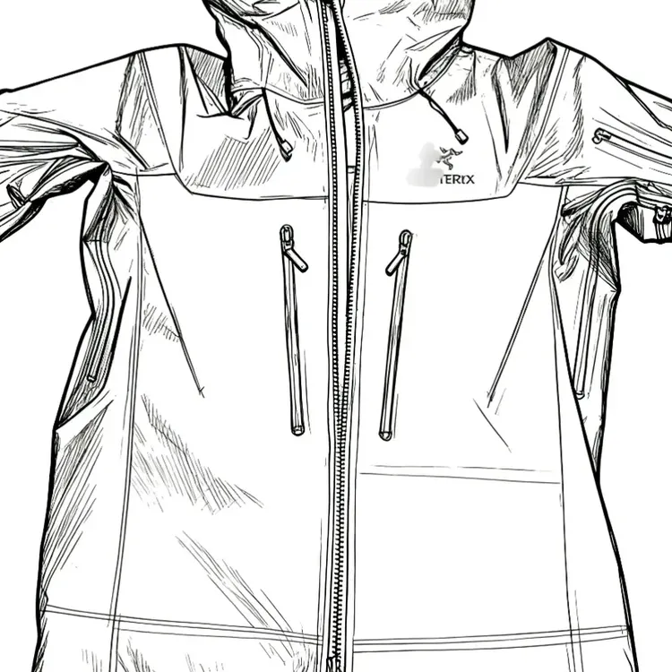 连帽拉链防风防水透气冲锋衣夹克外套