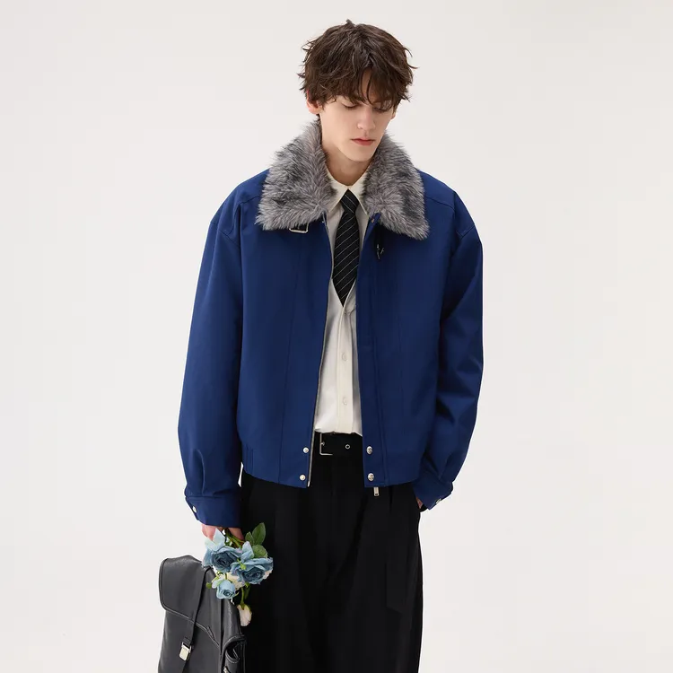 CHICERRO西西里男装毛领防风男士外套短款休闲时尚保暖冬季羽绒服