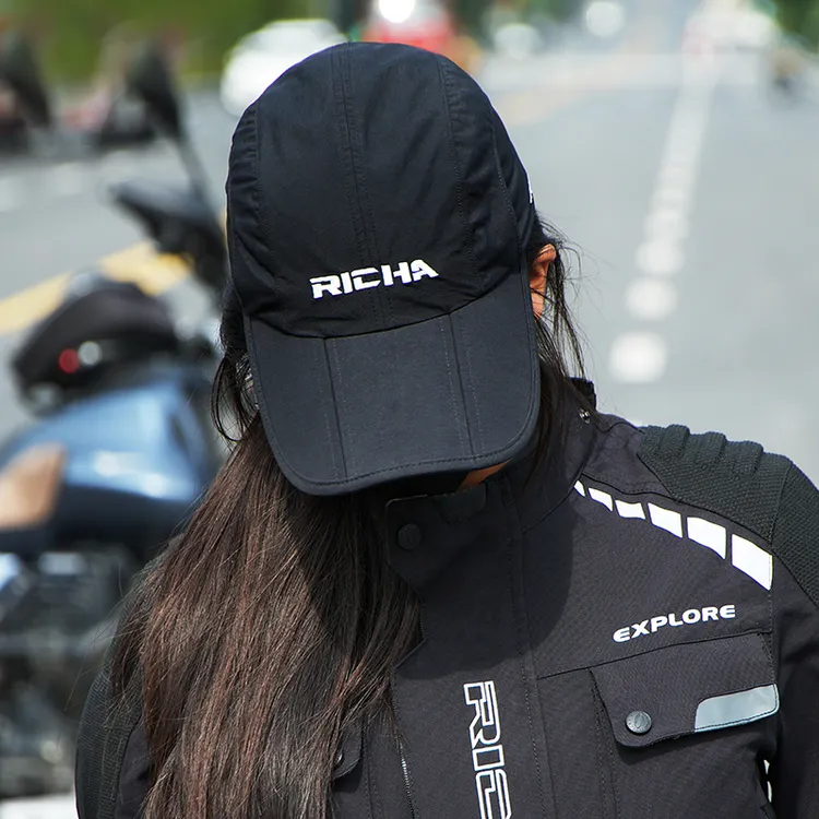 RICHA摩托车机车户外夏季运动透气舒适速干折叠遮阳帽
