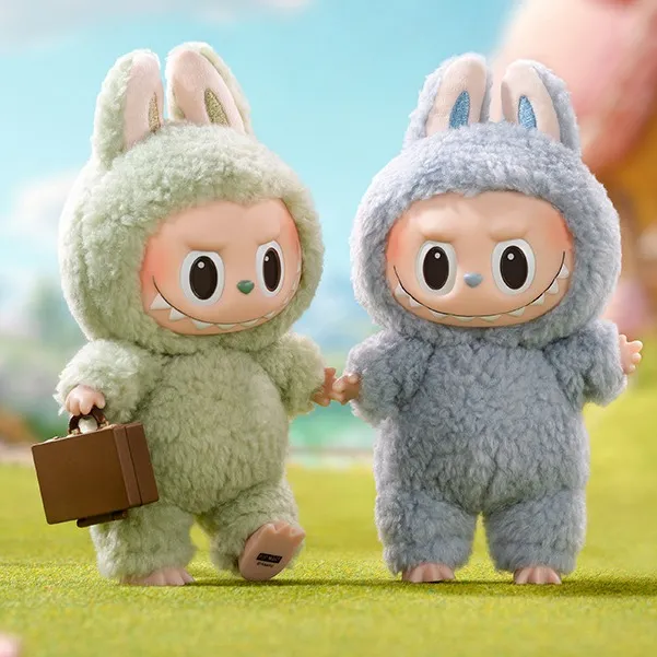 泡泡labubu拉布布THEMONSTERS-心动马卡龙搪胶脸盲盒玩具玩偶盲盒