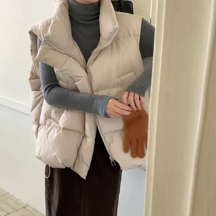 SHALLDOER【冰川奇遇】立领马甲外套女2025秋冬款时尚保暖搭子坎肩