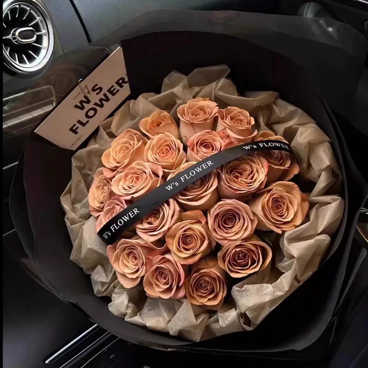 卡布奇诺玫瑰花束全国鲜花速递同城送女友同城鲜花鲜花配送同城