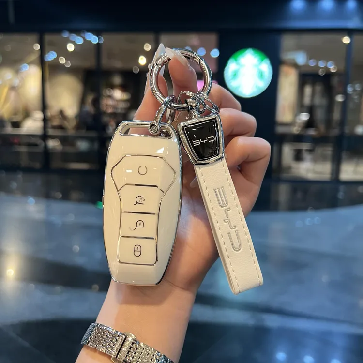 比亚迪汉ev钥匙套汉dm适用秦pro唐dmi新能源元装饰壳车用品包扣男