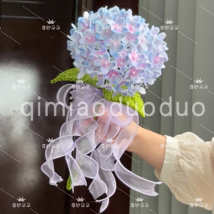 绣球花·无尽夏 扭扭棒手工DIY材料包手捧花花束（可做一个成品）