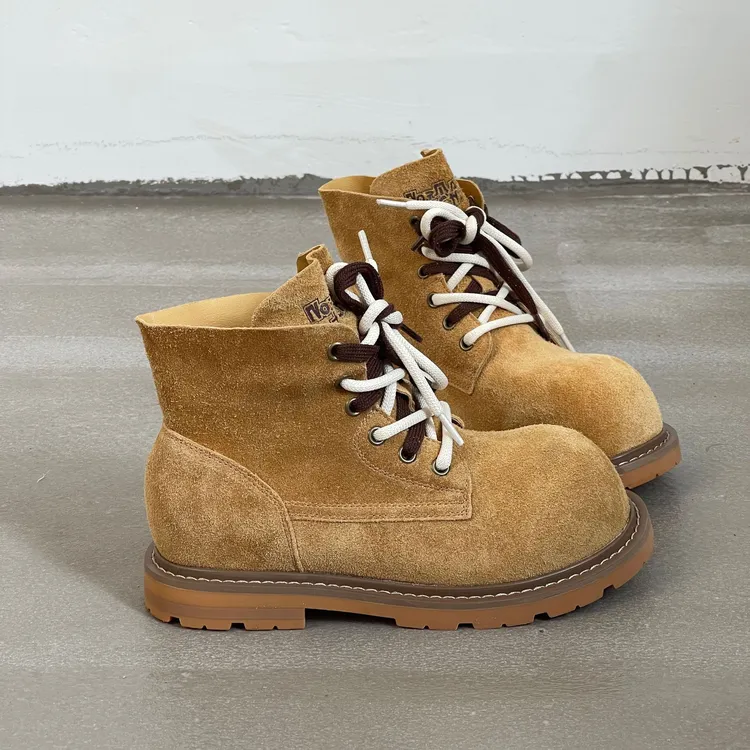 西瑞女鞋透气英伦马丁靴交叉绑带薄款冬季新款时尚粗跟高跟瘦瘦