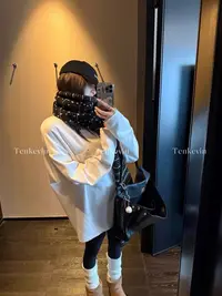 灰灰呀！017 潮牌情侣装 美式复古设计口袋圆领内搭打底衫T恤卫衣