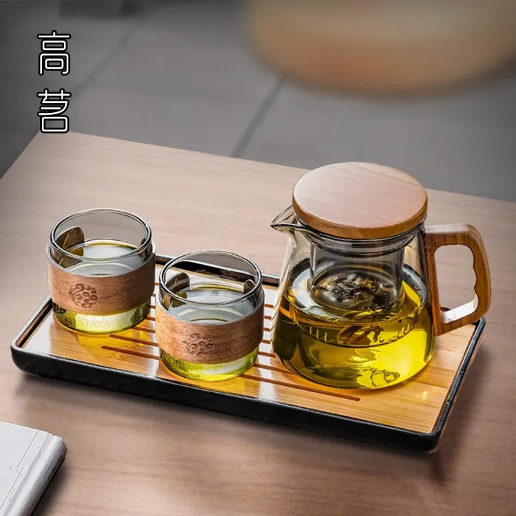 高档茶壶泡茶家用加厚耐高温玻璃壶花茶泡茶壶2024新款茶水分离