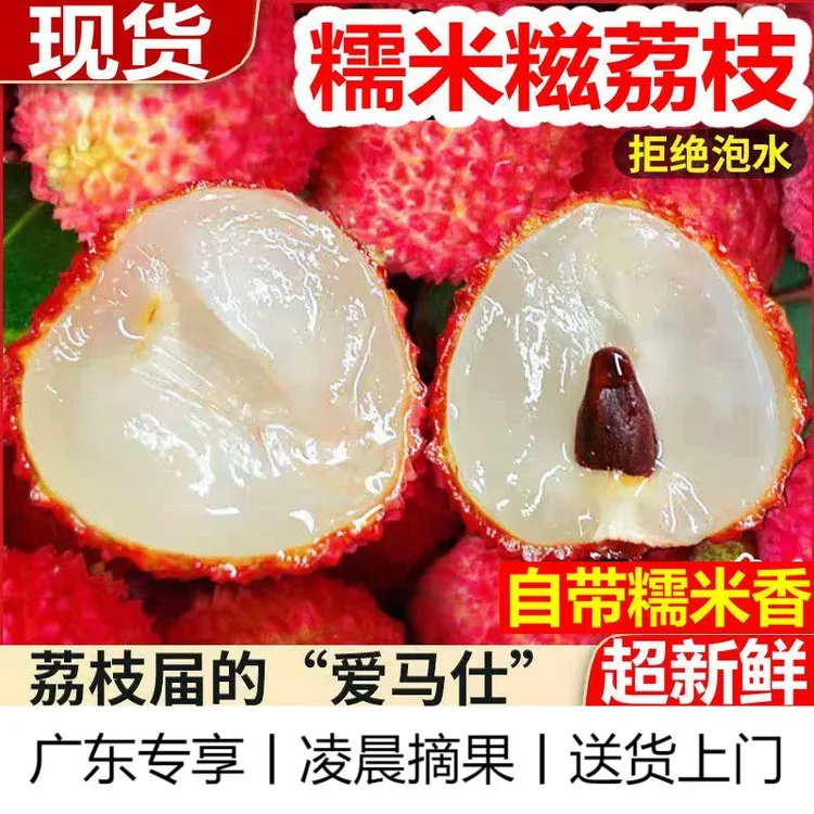 【广东专享】广东糯米糍荔枝新鲜现摘现发老树鲜果应季水果爆甜多汁