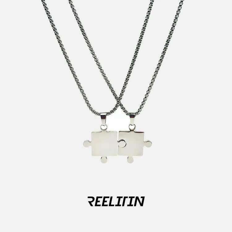 钛钢项链 「我是碎片本身 也是完整 每个人都是一片独特拼图」项链