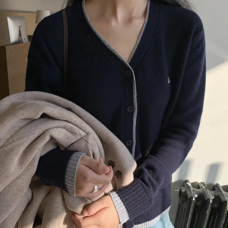 针织休闲风秋冬季春季女毛针织衫针织衫晕染御姐风