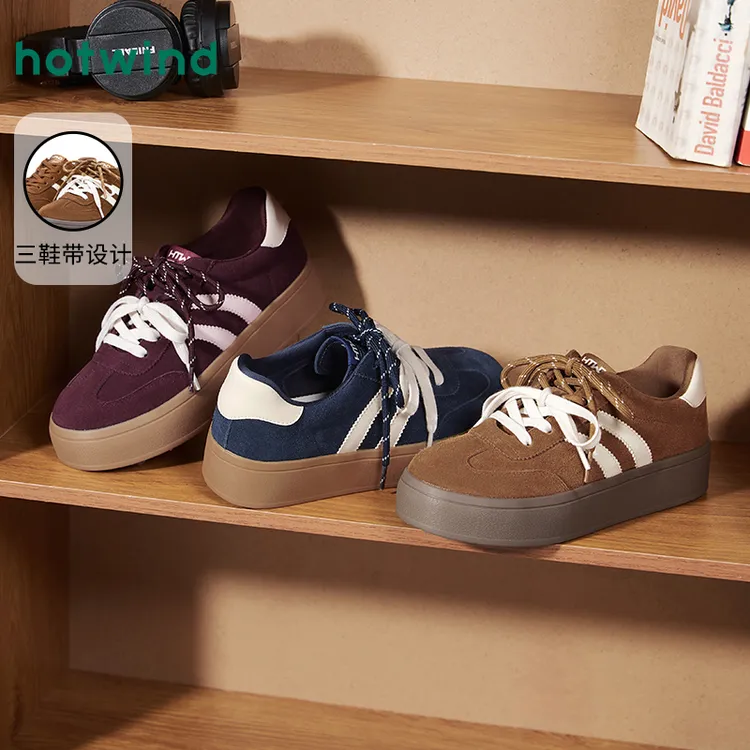 热风2025年秋季新款女士时尚休闲鞋H14W25338