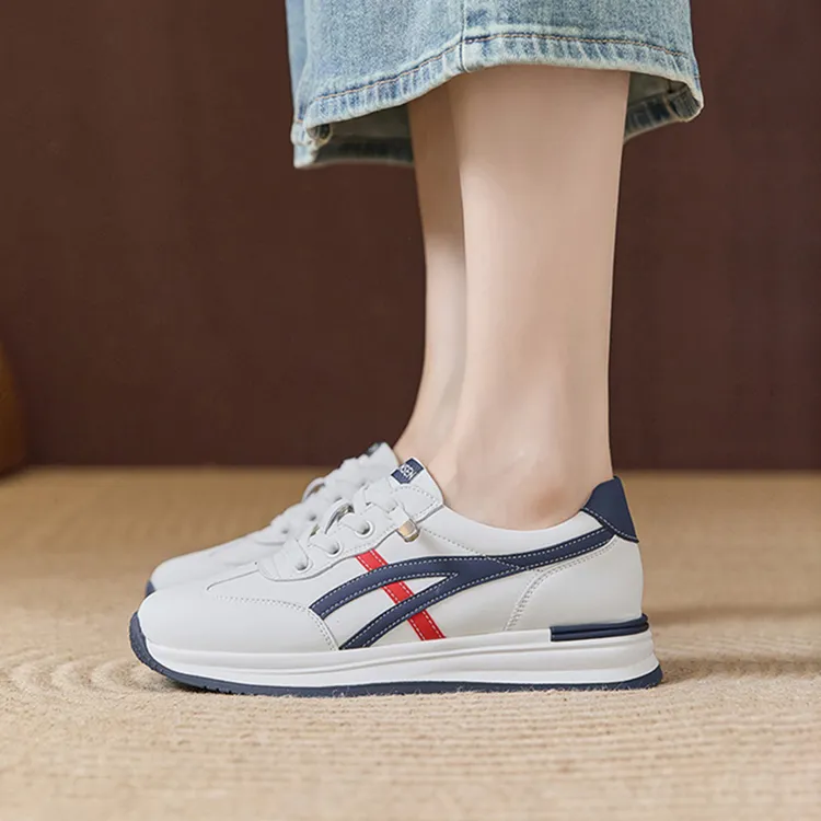 【慢跑阿甘鞋5代】真皮小白鞋2025新款轻便运动休闲跑步阿甘鞋8868