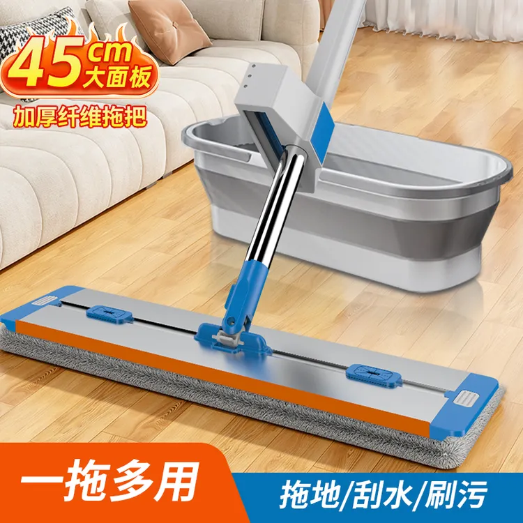 2025款铝合金免手洗平板拖把家用专用懒人耐用新房子清洁专用工具