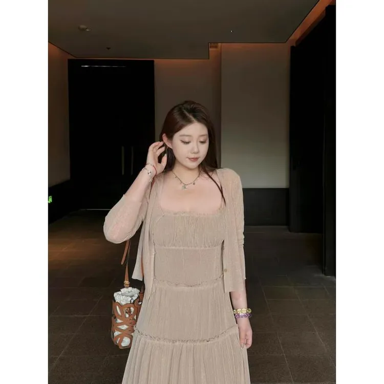 琪琪怪怪大码女装【遮肉神器】百搭防晒简约纯色针织开衫T36800QQ