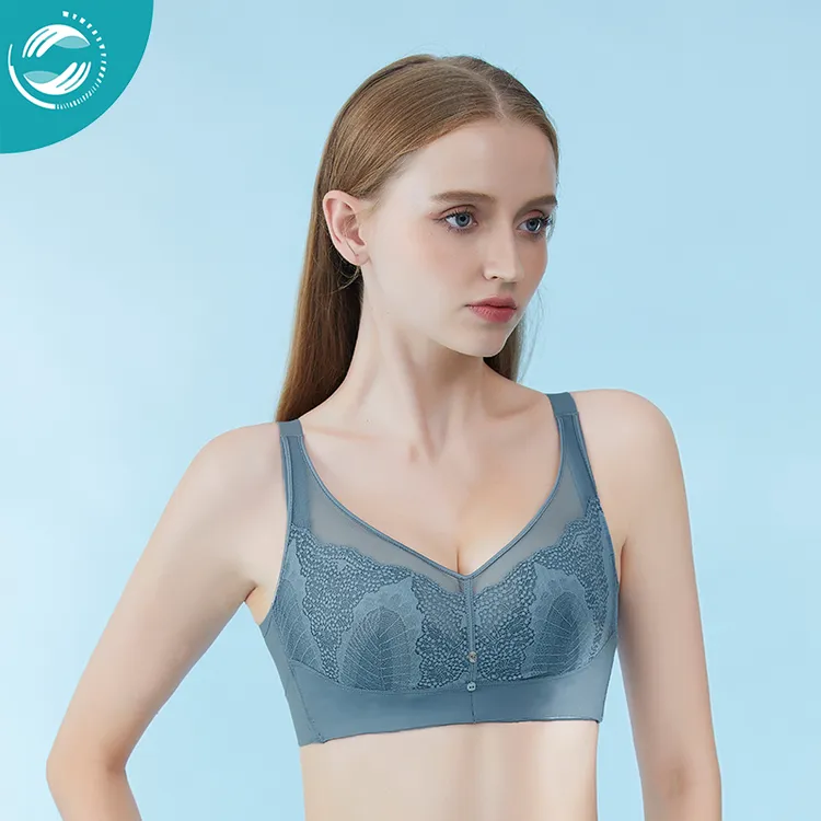 奥丝蓝黛内衣薄款文胸大胸显小抹胸防走光全罩杯下垂捧有圈Mate9