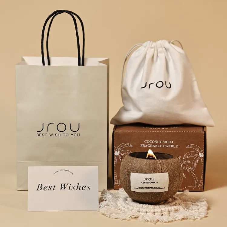 小众高级椰子壳香薰蜡烛礼盒适合送女生闺蜜等多种场合生日礼品