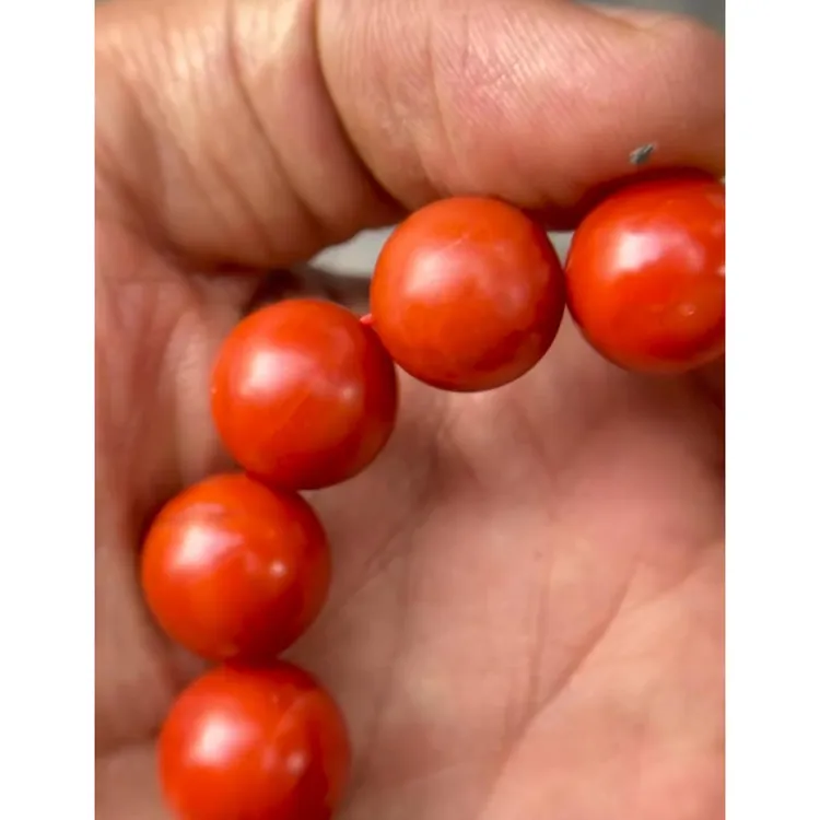 保山南红精品哑光圆珠单圈14mm多样性发一