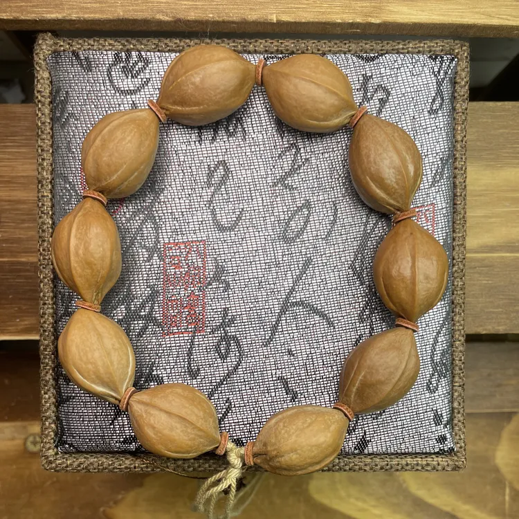 精品老树梅林铁核1827橄榄核梅林原皮素串单圈文玩手链手串