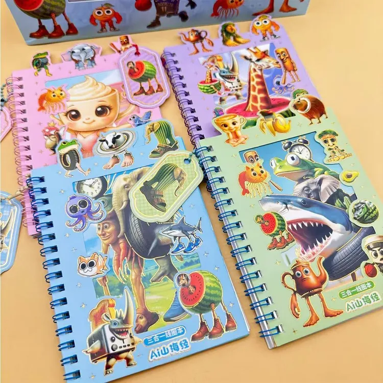 新款山海经卡通可爱线圈本手帐本笔记本高颜值本子创意记事本限定