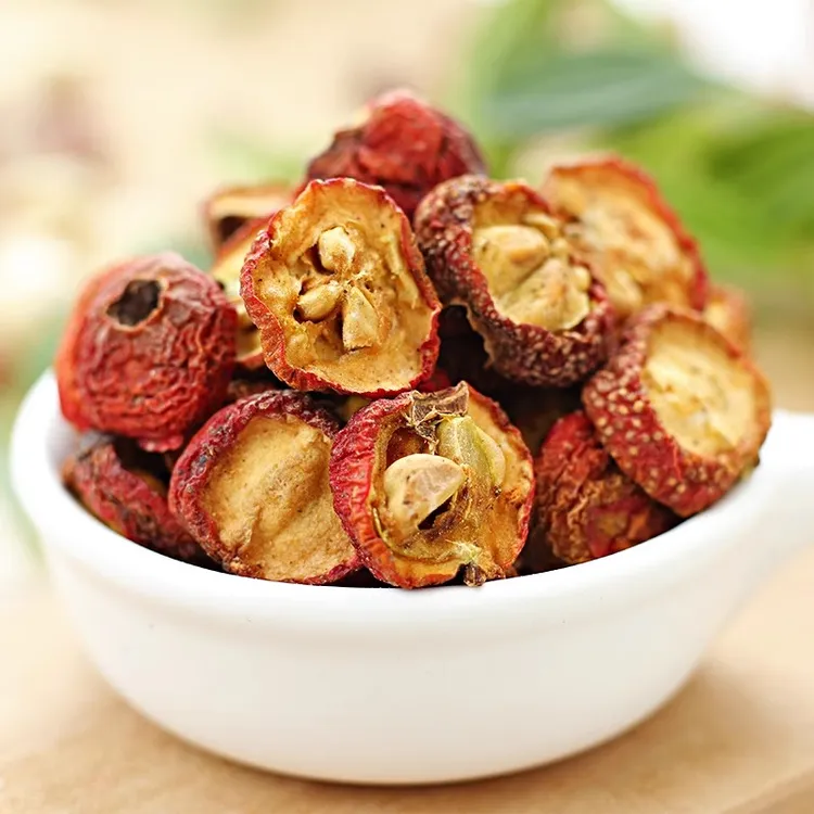 新鲜有核山楂干片农家晾晒可泡茶泡水无糖精新鲜带籽果干茶