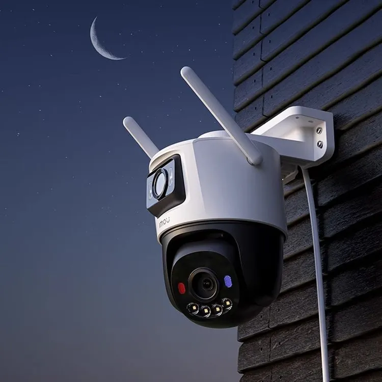 乐橙黑光枪球联动双画面夜如白昼WiFi球机，远程云台对讲警戒