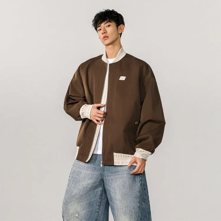 GVM美式复古百搭刺绣夹克潮流男潮牌情侣春秋外套美式休闲棒球服